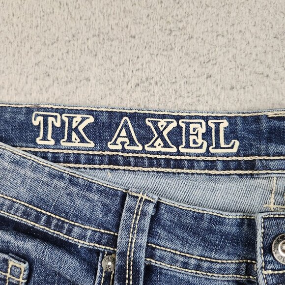 TK Axel Jeans Men's 40x30 Slim Boot Stretch Blue Denim Pants Medium Wash - Picture 13 of 16